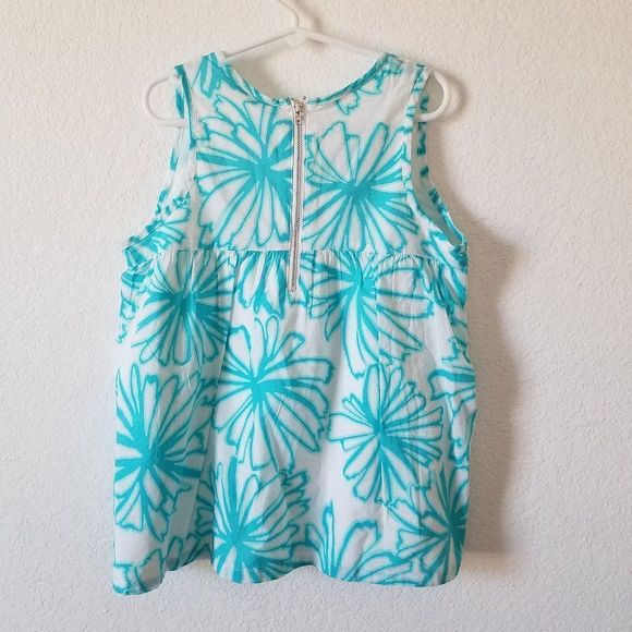 Gymboree Girl's Floral Sleeveless Blouse size 10 - Picture 2 of 6